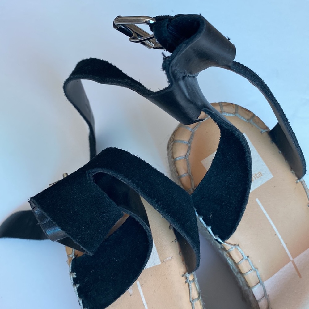 Dolce Vita Black and Tan Espadrille Sandals - Picture 7 of 8